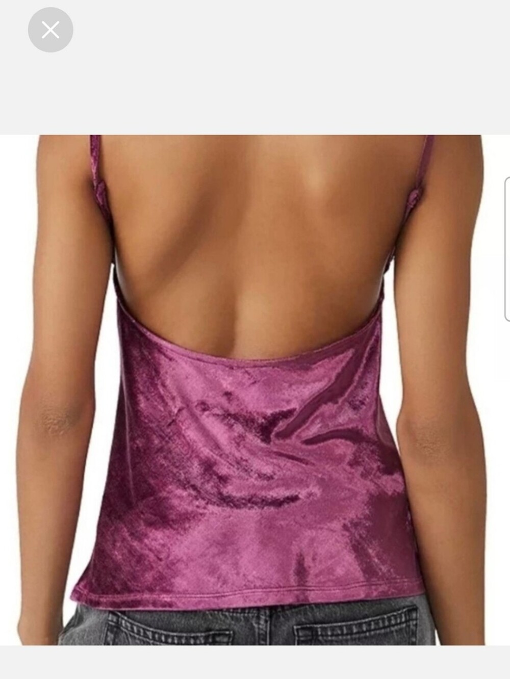 Free People Velvet Cowl Neck Slip - Plum - Picture 2 of 2